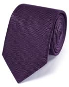 Charles Tyrwhitt Purple Silk Plain Classic Tie By Charles Tyrwhitt