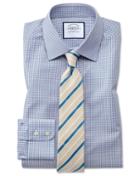 Charles Tyrwhitt Classic Fit Small Gingham Grey Cotton Dress Shirt French Cuff Size 15.5/33 By Charles Tyrwhitt