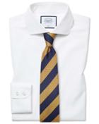  Classic Fit Non-iron Cutaway White Tyrwhitt Cool Cotton Dress Shirt Single Cuff Size 15/33 By Charles Tyrwhitt