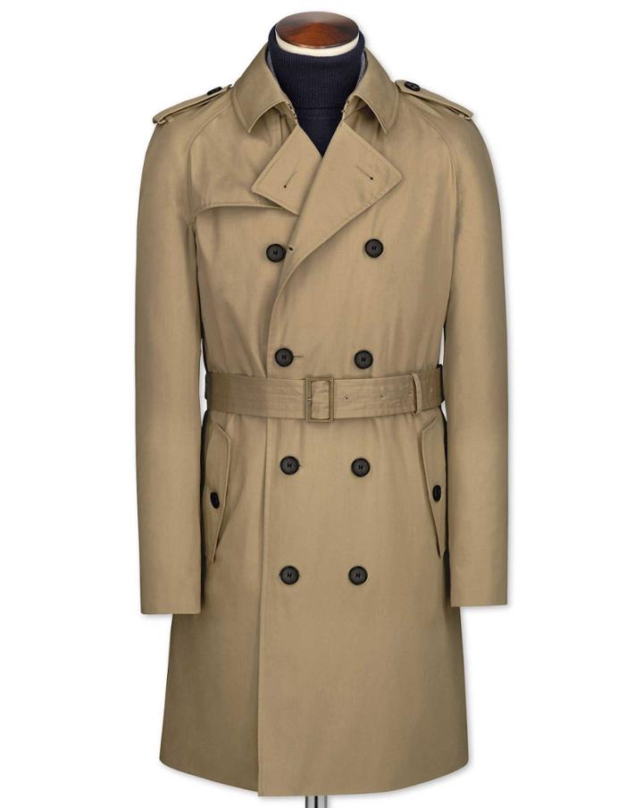 Charles Tyrwhitt Charles Tyrwhitt Stone Trench Cotton Coat Size 40