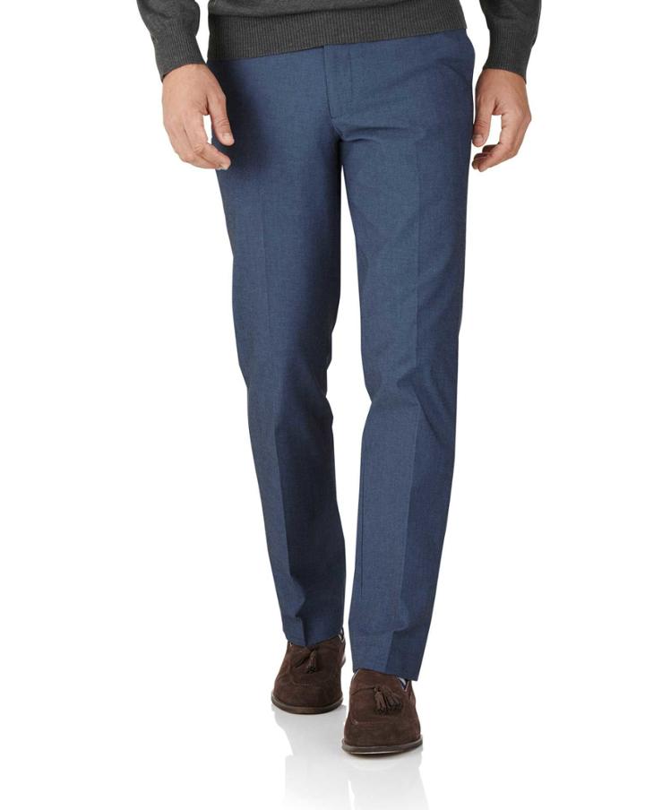 Charles Tyrwhitt Indigo Slim Fit Stretch Cavalry Twill Pants Size W30 L30 By Charles Tyrwhitt