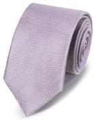  Lilac Linen Silk Plain Classic Tie By Charles Tyrwhitt