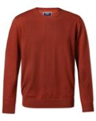  Rust Crew Neck Merino Wool Sweater Size Large By Charles Tyrwhitt