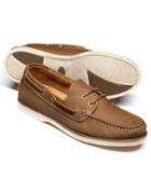 Charles Tyrwhitt Tan Fowey Boat Shoes Size 12 By Charles Tyrwhitt