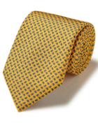  Yellow Silk Mini Paisley Printed Classic Tie By Charles Tyrwhitt