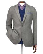  Slim Fit Light Grey Modern Wool Wool Blazer Size 36 By Charles Tyrwhitt
