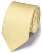 Charles Tyrwhitt Charles Tyrwhitt Light Yellow Silk Mix Classic Plain Tie