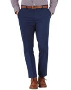 Charles Tyrwhitt Marine Blue Extra Slim Fit Flat Front Non-iron Cotton Chino Pants Size W30 L30 By Charles Tyrwhitt