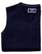 Charles Tyrwhitt Navy Merino Wool Sweater Vest Size Large By Charles Tyrwhitt