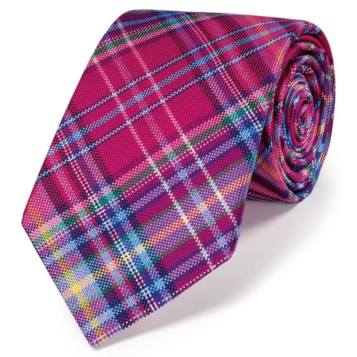 Charles Tyrwhitt Charles Tyrwhitt Luxury Special Warp Check Jermyn Street Geometric Tie