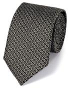 Charles Tyrwhitt Black Silk Wire Lattice Classic Tie By Charles Tyrwhitt