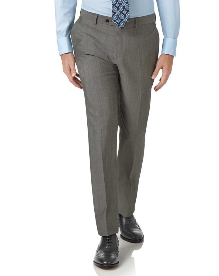 Charles Tyrwhitt Grey Slim Fit Italian Wool Luxury Suit Pants Size W32 L32 By Charles Tyrwhitt