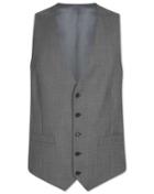  Light Grey Adjustable Fit Sharkskin Travel Suit Wool Waistcoat Size W36 By Charles Tyrwhitt