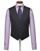 Charles Tyrwhitt Charcoal End-on-end Business Suit Wool Vest Size W38 By Charles Tyrwhitt