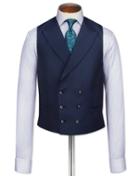 Charles Tyrwhitt Charles Tyrwhitt Navy British Panama Luxury Suit Wool Vest Size W36