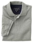 Charles Tyrwhitt Charles Tyrwhitt Slim Fit Grey Pique Cotton Polo Size Large