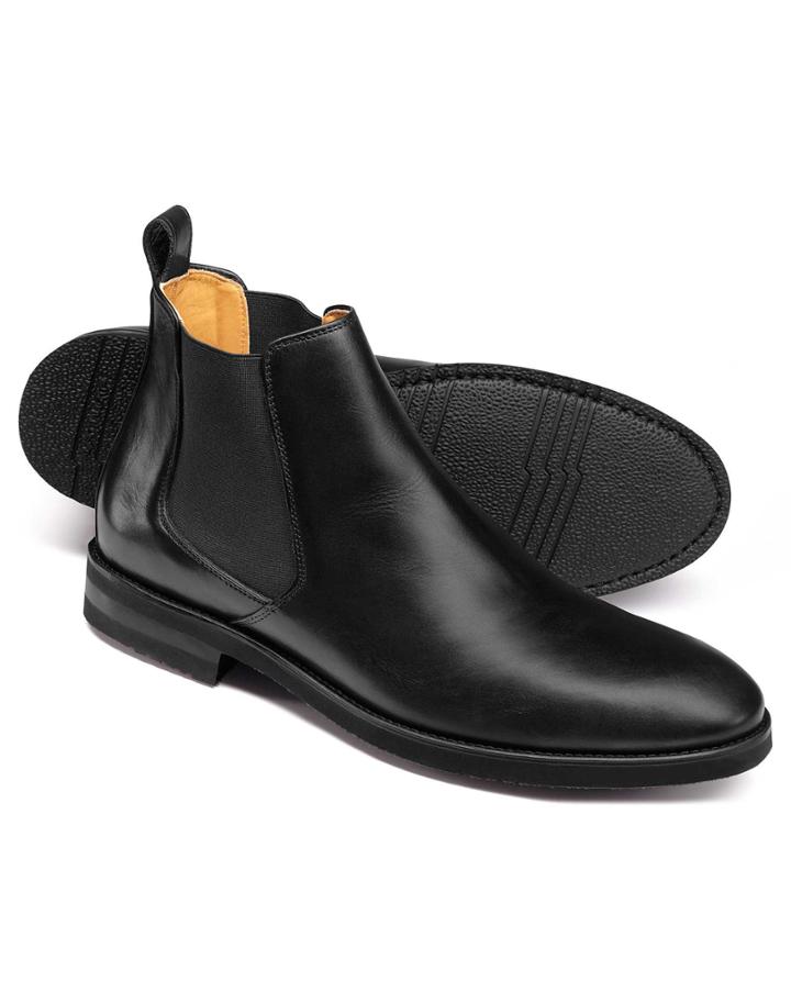 Black Extra Lightweight Chelsea Boots Size 11 By Charles Tyrwhitt