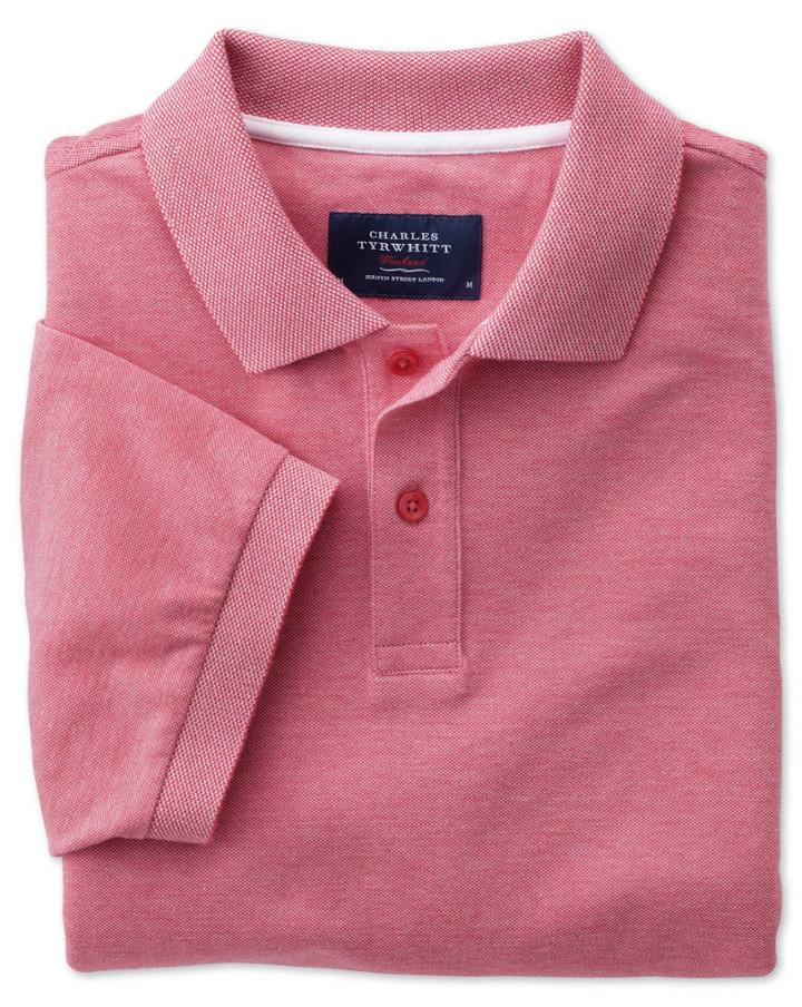 Charles Tyrwhitt Charles Tyrwhitt Classic Fit Red Oxford Polo Shirt
