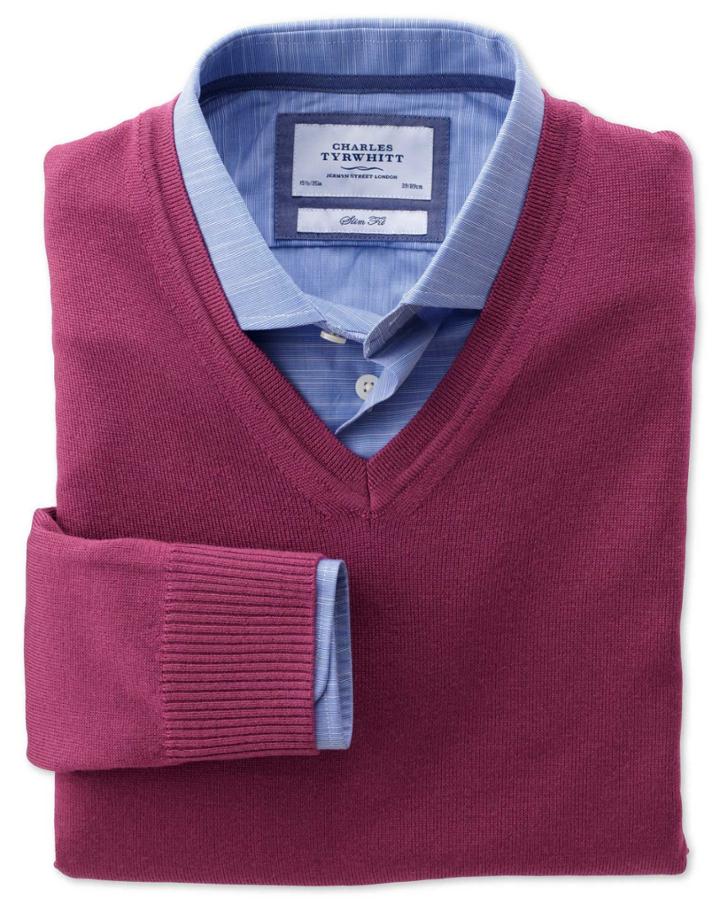 Charles Tyrwhitt Berry Merino Wool V-neck Sweater Size Xxl By Charles Tyrwhitt