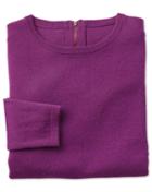Charles Tyrwhitt Charles Tyrwhitt Purple Merino Cashmere Zip Back Sweater Size 12