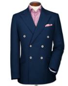 Charles Tyrwhitt Charles Tyrwhitt Slim Fit Navy Double Breasted Italian Cotton Cotton Blazer Size 44