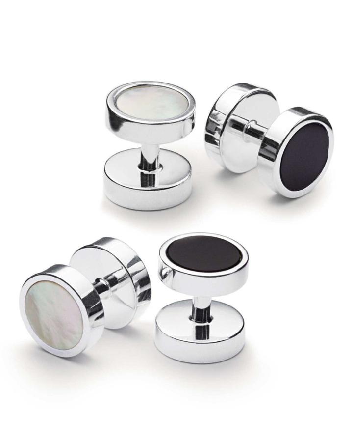 Charles Tyrwhitt Charles Tyrwhitt Mother-of-pearl And Onyx Evening Studs