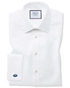  Slim Fit Egyptian Cotton Royal Oxford White Dress Shirt Single Cuff Size 14.5/32 By Charles Tyrwhitt