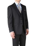 Charles Tyrwhitt Charles Tyrwhitt Charcoal Classic Fit End-on-end Business Suit Wool Jacket Size 36