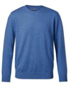Blue Merino Wool Crew Neck Sweater Size Large By Charles Tyrwhitt