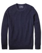  Navy Crew Neck Pima Cotton Yak Rib Sweater Size Small By Charles Tyrwhitt