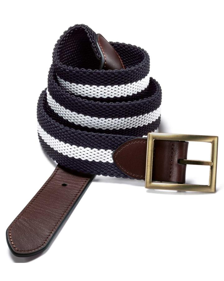  Navy Reversible Stretch Belt Size 34 By Charles Tyrwhitt