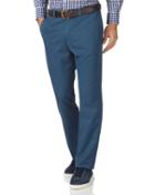  Bright Blue Slim Fit Flat Front Washed Cotton Chino Pants Size W30 L30 By Charles Tyrwhitt