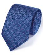 Charles Tyrwhitt Charles Tyrwhitt Royal Blue Silk English Luxury Geometric Tie