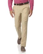  Stone Slim Fit Cotton/linen Tailored Pants Size W30 L34 By Charles Tyrwhitt