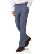  Blue Slim Fit Stretch Cotton Chino Pants Size W30 L30 By Charles Tyrwhitt