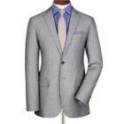 Charles Tyrwhitt Charles Tyrwhitt Silver Grey Slim Fit Oxford Unstructured Cotton Jacket Size 44