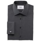 Charles Tyrwhitt Charles Tyrwhitt Classic Fit End-on-end Charcoal Cotton Dress Shirt Size 15/33