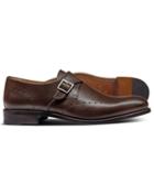  Chocolate Brogue Monk Shoes Size 11 By Charles Tyrwhitt