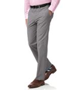  Grey Slim Fit Puppytooth Cotton Tailored Pants Size W30 L32 By Charles Tyrwhitt