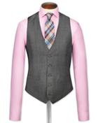Charles Tyrwhitt Charles Tyrwhitt Grey Birdseye Travel Suit Vest