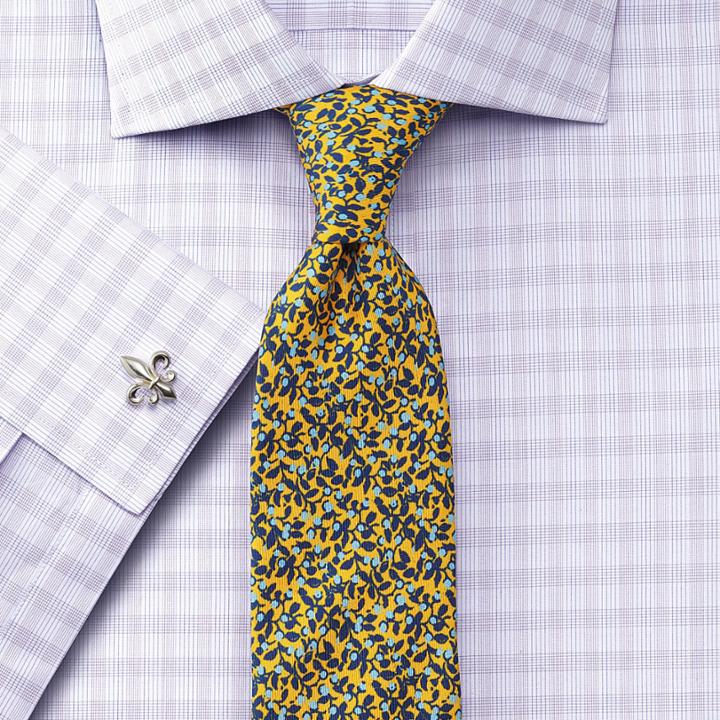 Charles Tyrwhitt Charles Tyrwhitt Yellow Silk Luxury Floral Slim Tie