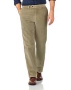  Light Brown Classic Fit Jumbo Cord Cotton Tailored Pants Size W32 L30 By Charles Tyrwhitt
