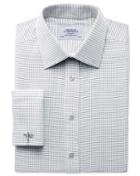 Charles Tyrwhitt Charles Tyrwhitt Classic Fit Non-iron White And Black Cotton Dress Shirt Size 15/33