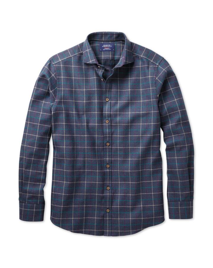 Charles Tyrwhitt Charles Tyrwhitt Classic Fit Tattersall Heather Multi Shirt