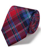  Red Tartan Multi Checkered Luxury English Silk Tie By Charles Tyrwhitt