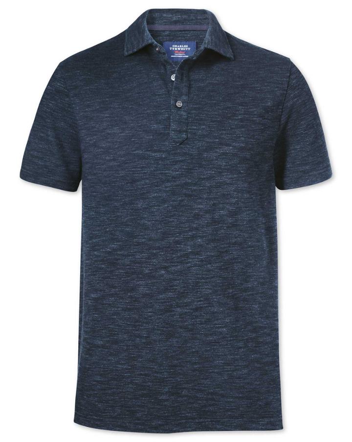 Charles Tyrwhitt Denim Blue Cotton Polo Size Xl By Charles Tyrwhitt