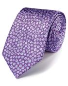 Charles Tyrwhitt Charles Tyrwhitt Lilac Silk Classic Floral Tie