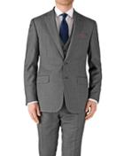 Charles Tyrwhitt Charles Tyrwhitt Grey Slim Fit Birdseye Travel Suit Jacket