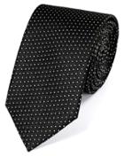 Charles Tyrwhitt Charles Tyrwhitt Black And White Silk Neat Pattern Classic Tie