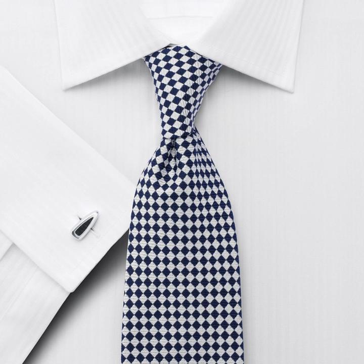 Charles Tyrwhitt Charles Tyrwhitt Classic Fit Satin Stripe White Egyptian Cotton Dress Shirt Size 15/35